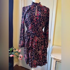 GAP NWT Black Floral Shirt Dress, Small